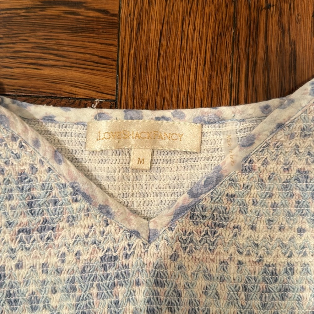 LOVESHACKFANCY Ensley Floral Smocked Mini Dress - Picture 4 of 5